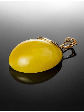 Golden Drop Pendant With Bold Amber Stone The Cascade, image , picture 4