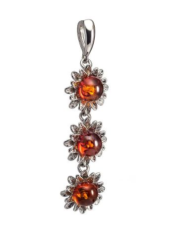 Long Amber Pendant In Sterling Silver The Aster, image , picture 4