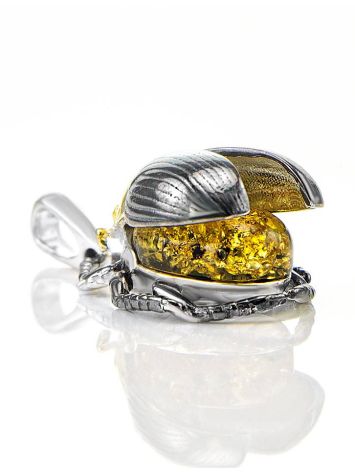 Egyptian Amber Pendant In Sterling Silver The Scarab, image , picture 2