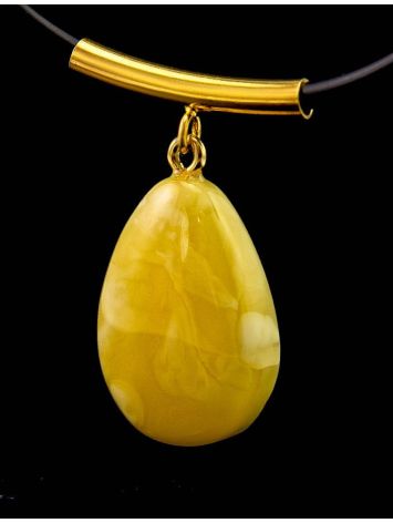Boho Chic Style Natural Amber Pendant, Length: 42, image , picture 4
