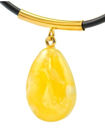 Boho Chic Style Natural Amber Pendant, Length: 42, image , picture 5