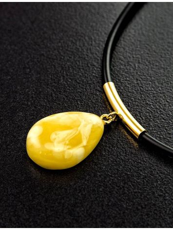 Boho Chic Style Natural Amber Pendant, Length: 42, image , picture 3