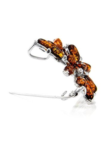 Floral Amber Brooch In Sterling Silver The Dahlia, image , picture 3