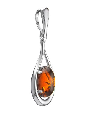 Drop Pendant With Cognac Amber In Silver The Sonnet, image , picture 4