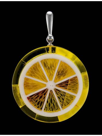 Fruit Slice Amber Pendant In Sterling Silver The Confiture, image , picture 2
