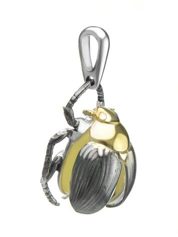 Charming Amber Pendant In Sterling Silver The Scarab, image , picture 4