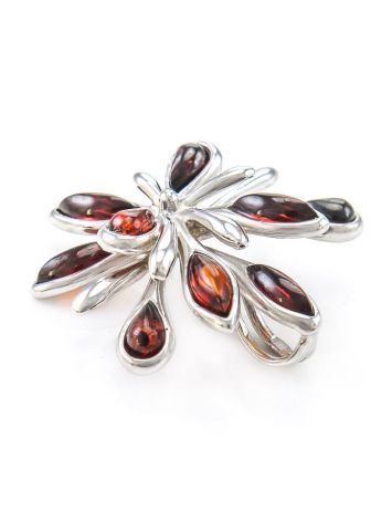 Floral Amber Pendant In Sterling Silver The Dahlia, image , picture 3