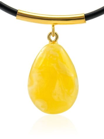 Boho Chic Style Natural Amber Pendant, Length: 42, image , picture 2