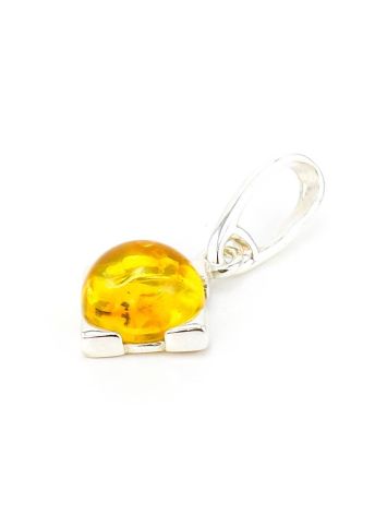 Square Silver Pendant With Lemon Amber The Rondo, image , picture 5