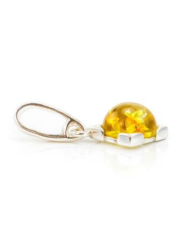 Square Silver Pendant With Lemon Amber The Rondo, image , picture 4