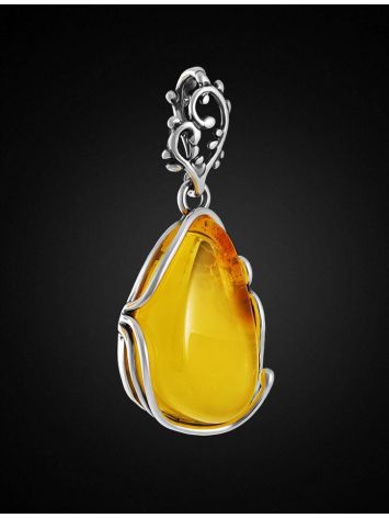 Honey Amber Pendant In Sterling Silver The Toscana, image , picture 2