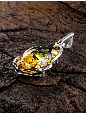 Bold Amber Silver Pendant The Lagoon, image , picture 3