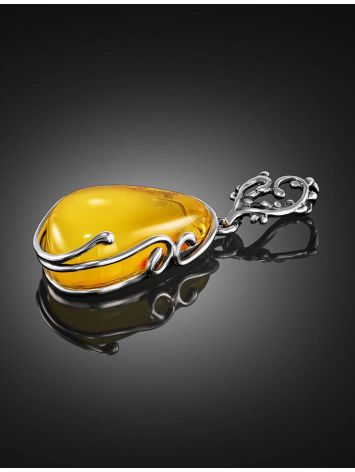 Honey Amber Pendant In Sterling Silver The Toscana, image , picture 3