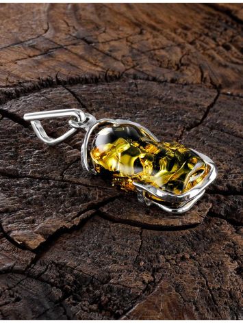 Bold Amber Silver Pendant The Lagoon, image , picture 4
