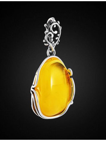 Honey Amber Pendant In Sterling Silver The Toscana, image , picture 3