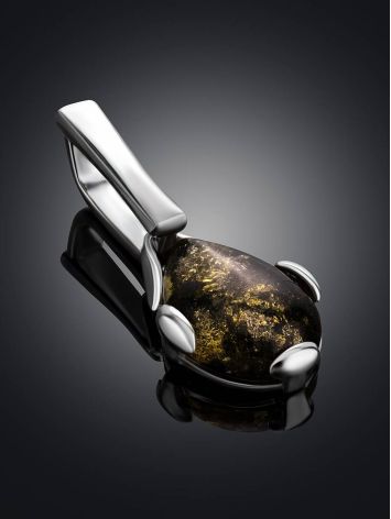 Green Amber Pendant In Sterling Silver The Twinkle, image , picture 2