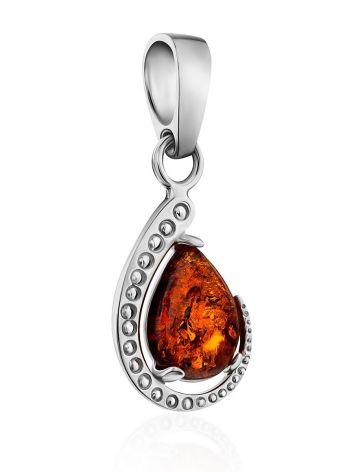 Cognac Amber Pendant In Sterling Silver The Acapulco, image , picture 3