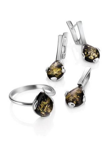 Green Amber Pendant In Sterling Silver The Twinkle, image , picture 5