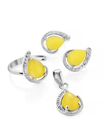 Honey Amber Pendant In Sterling Silver The Acapulco, image , picture 5