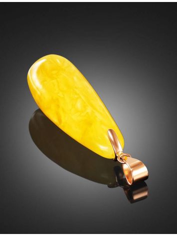 Amber Teardrop Pendant In Gold The Cascade, image , picture 3