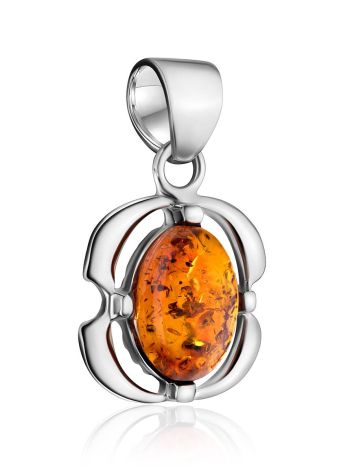 Cognac Amber Pendant In Sterling Silver The Violet, image , picture 3
