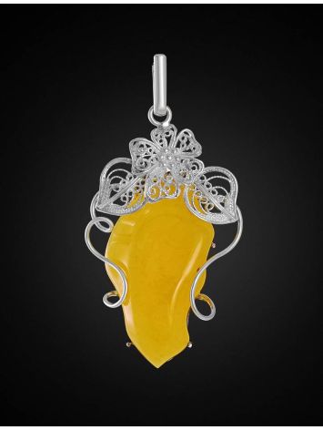 Amber Pendant In Sterling Silver The Dew, image , picture 2