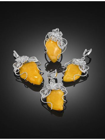 Amber Pendant In Sterling Silver The Dew, image , picture 5