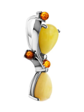 Multicolor Amber Pendant In Sterling Silver The Symphony, image , picture 3