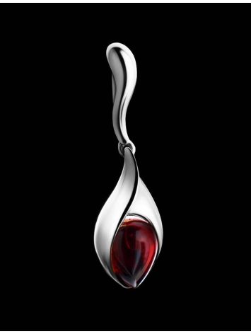 Cherry Amber Pendant In Sterling Silver The Peony, image , picture 2