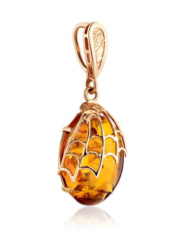 Lemon Amber Pendant In Gold The Spider Web, image , picture 3