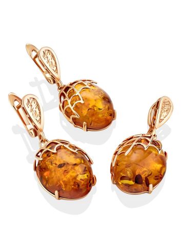 Lemon Amber Pendant In Gold The Spider Web, image , picture 4