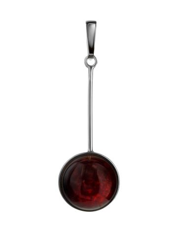 Silver Dangle Pendant With Cherry Amber The Sorbonne, image , picture 3
