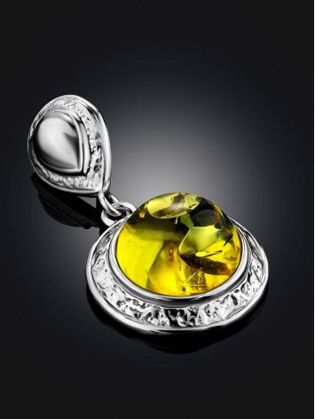 Round Amber Pendant In Sterling Silver The Hermitage, image , picture 3