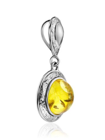 Round Amber Pendant In Sterling Silver The Hermitage, image , picture 4