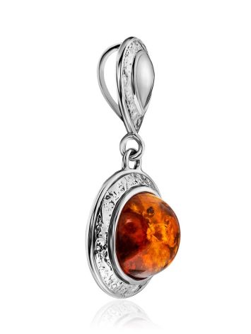 Round Amber Pendant In Sterling Silver The Hermitage, image , picture 4