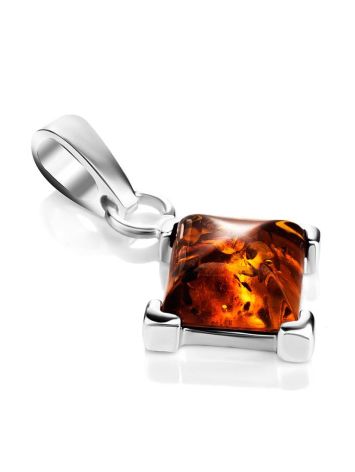 Geometric Amber Pendant In Sterling Silver The Ovation, image , picture 3