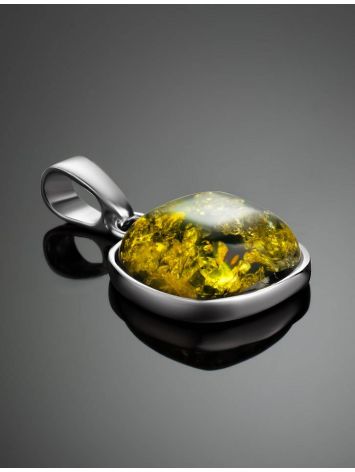 Green Amber Pendant In Sterling Silver The Copenhagen, image , picture 2