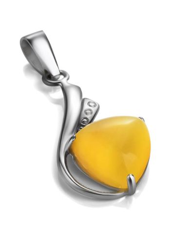 Honey Amber Pendant In Sterling Silver The Acapulco, image , picture 5