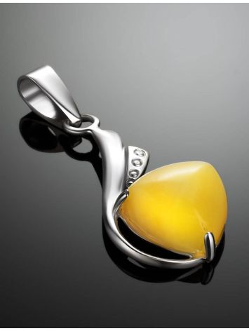 Honey Amber Pendant In Sterling Silver The Acapulco, image , picture 2