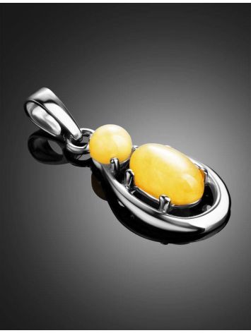 Honey Amber Silver Pendant The Prussia, image , picture 2
