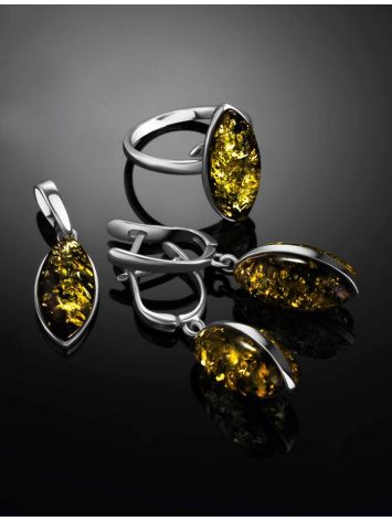 Oval Amber Pendant In Sterling Silver The Amaranth, image , picture 3