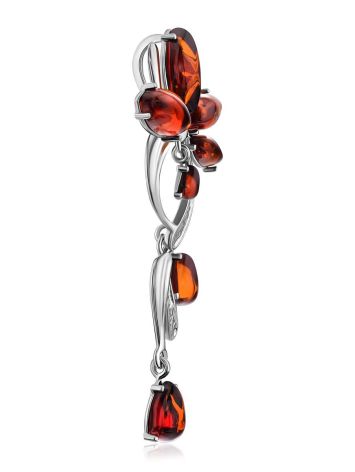 Amber Silver Floral Pendant The Verbena, image , picture 4