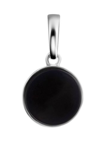 Round Silver Pendant With Bright Cherry Amber The Furor, image , picture 4