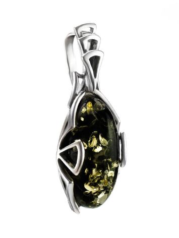Green Amber Pendant In Sterling Silver The Rendezvous, image , picture 2