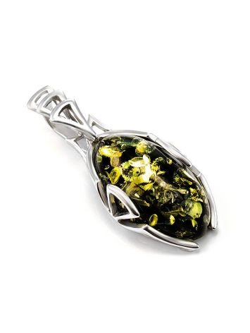 Green Amber Pendant In Sterling Silver The Rendezvous, image , picture 3