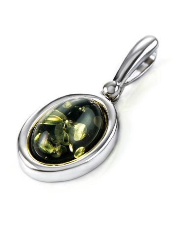 Green Amber Pendant In Sterling Silver The Goji, image , picture 3