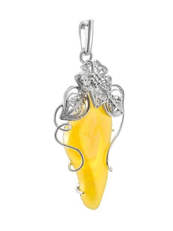 Amber Pendant In Sterling Silver The Dew, image , picture 4