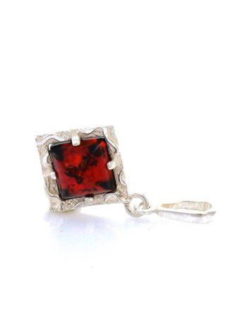Geometric Amber Pendant In Sterling Silver The Hermitage, image , picture 2