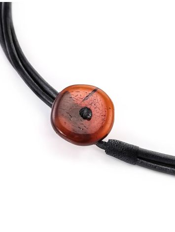 Cognac Amber Pendant Necklace, image , picture 6