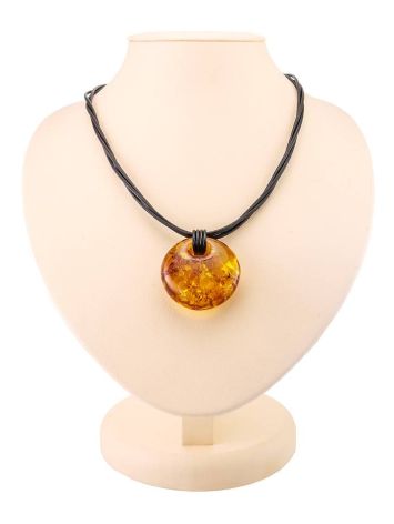 Cognac Amber Pendant Necklace, image , picture 7